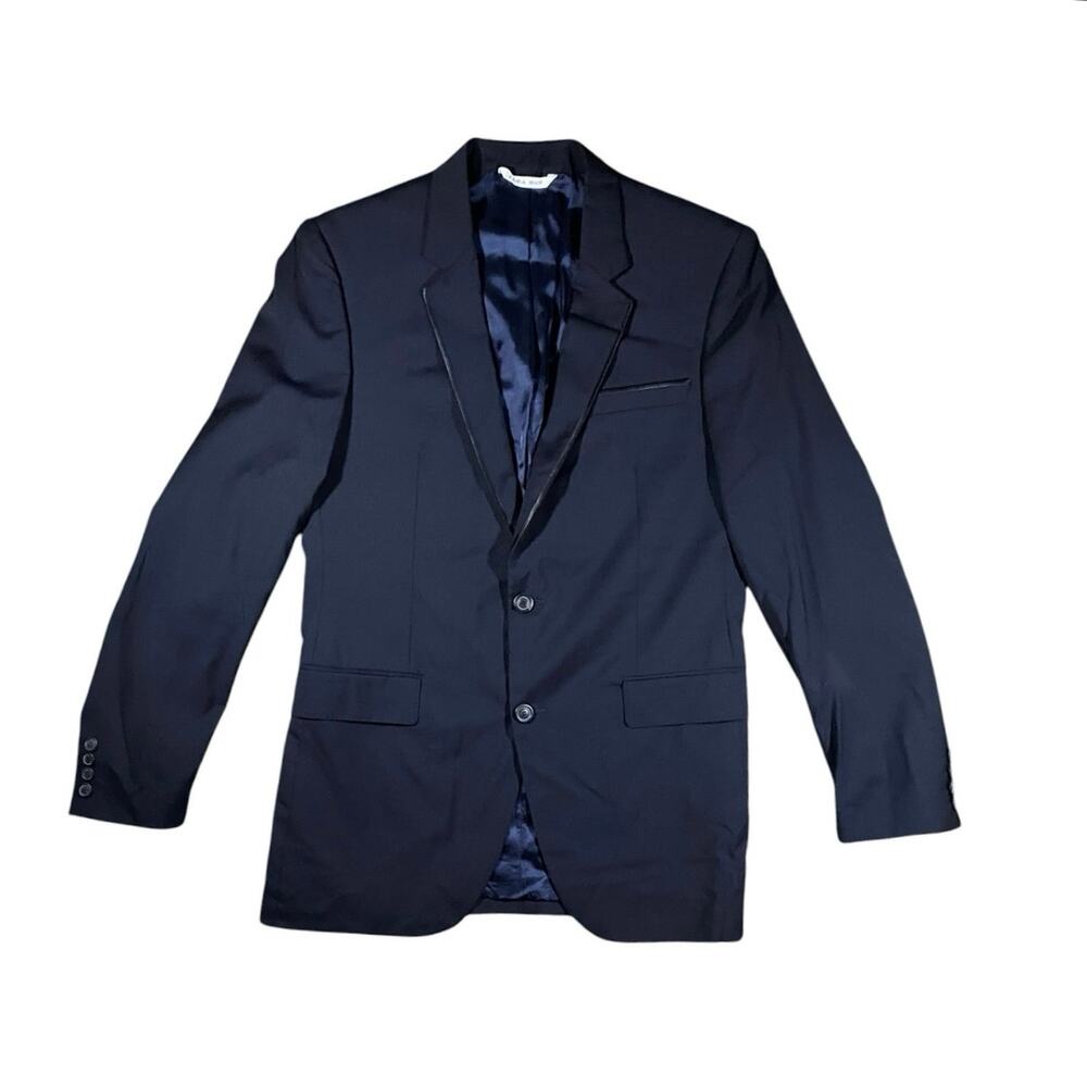 Zara Man True Navy Wool 2 Button Blazer - 40 - Picture 2 of 5
